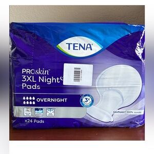 TENA 3XL Pro Skin Overnight Pads 24 Count